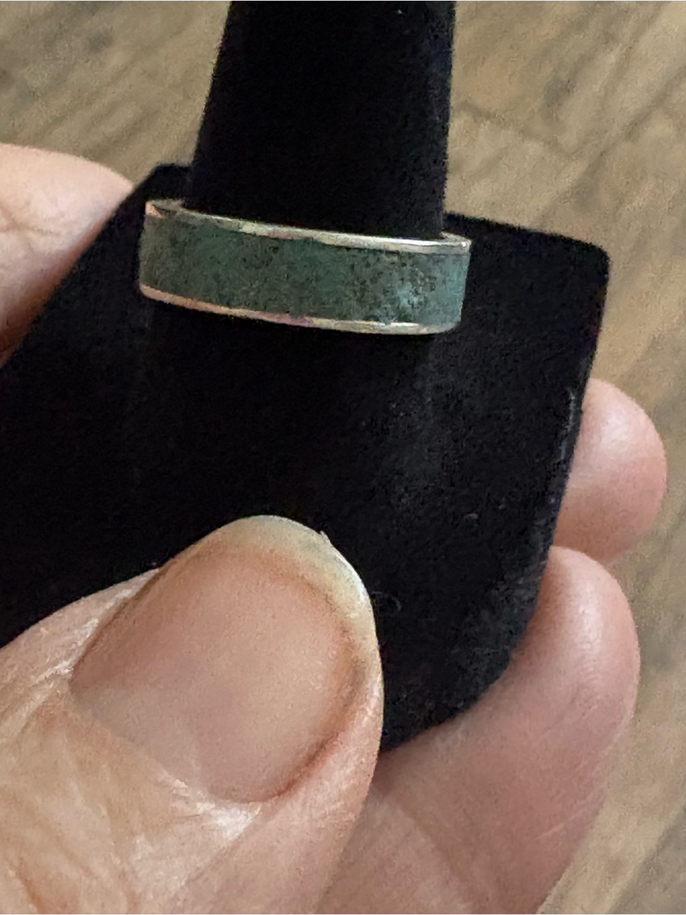 Kingman Turquoise and Sterling Silver Band Ring, NEW, size 7.5, Handmade, Unisex